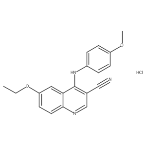 6-Ethoxy-4-((4-methoxyphenyl)amino)quinoline-3-carbonitrile hydrochloride Structure