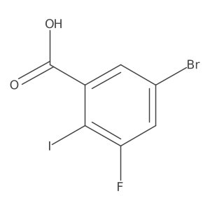 5-Bromo-3-fluoro-2-iodobenzoic acid Structure