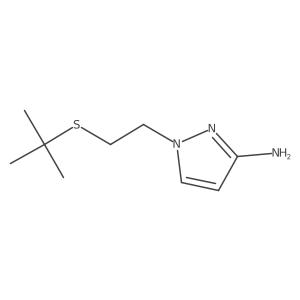 1-(2-(Tert-butylthio)ethyl)-1h-pyrazol-3-amine Structure
