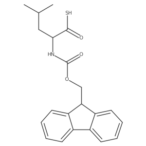 Fmoc-(S)-2-amino-4-methylpentanethioic S-acid Structure