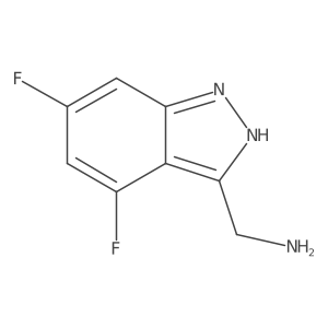 (4,6-Difluoro-1H-indazol-3-yl)methanamine Structure