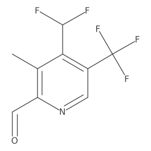 4-(Difluoromethyl)-3-methyl-5-(trifluoromethyl)picolinaldehyde Structure