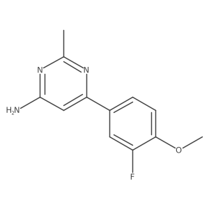 6-(3-Fluoro-4-methoxyphenyl)-2-methylpyrimidin-4-amine Structure