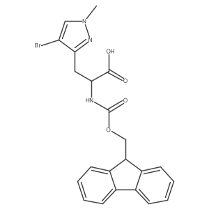 3-(4-bromo-1-methyl-1H-pyrazol-3-yl)-2-({[(9H-fluoren-9-yl)methoxy]carbonyl}amino)propanoic acid Structure