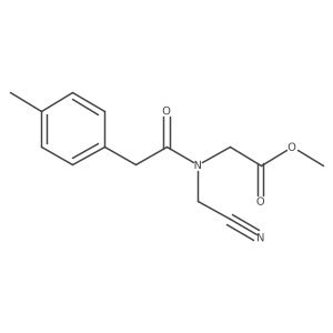 Methyl 2-[cyanomethyl-[2-(4-methylphenyl)acetyl]amino]acetate Structure