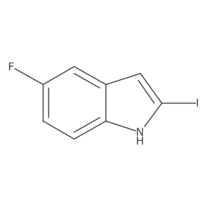 5-fluoro-2-iodo-1H-indole结构式