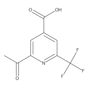 2-Acetyl-6-(trifluoromethyl)isonicotinic acid Structure