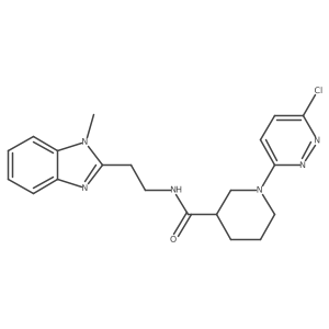1-(6-chloropyridazin-3-yl)-N-(2-(1-methyl-1H-benzo[d]imidazol-2-yl)ethyl)piperidine-3-carboxamide Structure