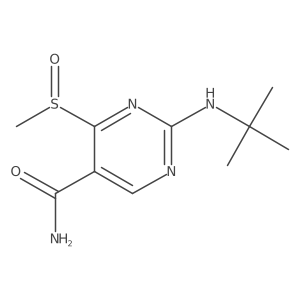 2-(Tert-butylamino)-4-(methylsulfinyl)pyrimidine-5-carboxamide结构式