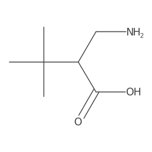 (S)-2-(aminomethyl)-3,3-dimethylbutanoic acid结构式