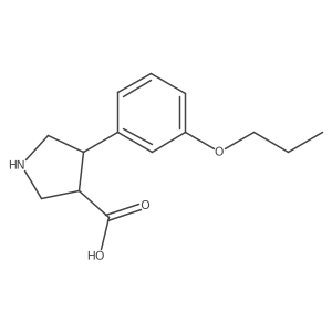 4-(3-Propoxyphenyl)pyrrolidine-3-carboxylic acid Structure