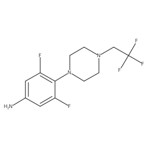 3,5-Difluoro-4-(4-(2,2,2-trifluoroethyl)piperazin-1-yl)aniline Structure