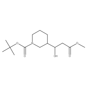 tert-Butyl 3-(1-hydroxy-3-methoxy-3-oxopropyl)piperidine-1-carboxylate结构式