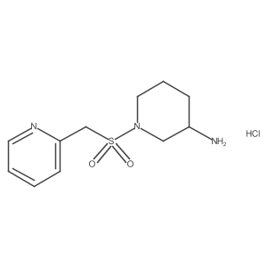 1-((Pyridin-2-ylmethyl)sulfonyl)piperidin-3-amine hydrochloride Structure