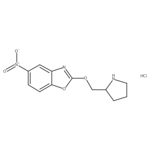 5-Nitro-2-(pyrrolidin-2-ylmethoxy)benzo[d]oxazole hydrochloride结构式