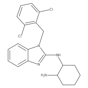 N1-(1-(2,6-dichlorobenzyl)-1H-benzo[d]imidazol-2-yl)cyclohexane-1,2-diamine结构式