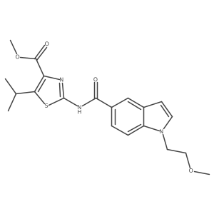 methyl 2-({[1-(2-methoxyethyl)-1H-indol-5-yl]carbonyl}amino)-5-(propan-2-yl)-1,3-thiazole-4-carboxylate Structure