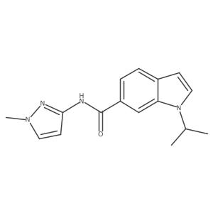 N-(1-methyl-1H-pyrazol-3-yl)-1-(propan-2-yl)-1H-indole-6-carboxamide Structure