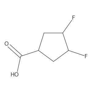 cis-3,4-Difluorocyclopentane-1-carboxylic acid结构式