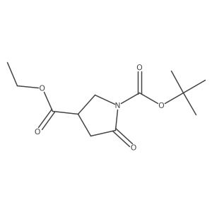 1-tert-Butyl 3-ethyl 5-oxopyrrolidine-1,3-dicarboxylate结构式