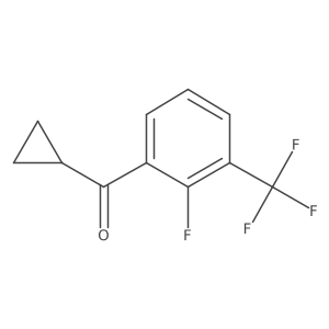 Cyclopropyl(2-fluoro-3-(trifluoromethyl)phenyl)methanone结构式