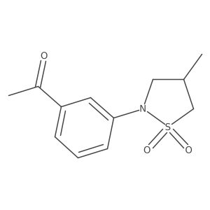 2-(3-Acetylphenyl)-4-methyl-1,2-thiazolidine-1,1-dione结构式