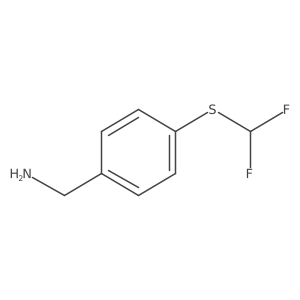 {4-[(Difluoromethyl)sulfanyl]phenyl}methanamine Structure
