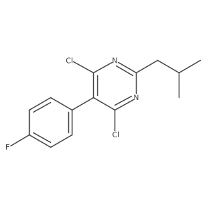 4,6-Dichloro-5-(4-fluorophenyl)-2-isobutylpyrimidine Structure