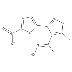 Ethanone, 1-[5-methyl-3-(5-nitro-2-furanyl)-4-isoxazolyl]-, oxime结构式