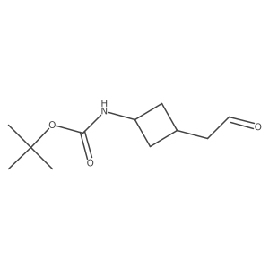 tert-butyl N-[3-(2-oxoethyl)cyclobutyl]carbamate Structure