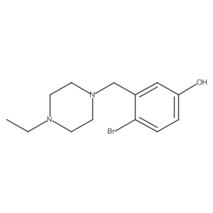 4-Bromo-3-((4-ethylpiperazin-1-yl)methyl)phenol Structure