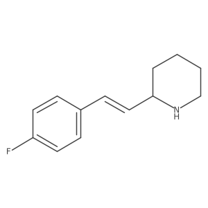 2-[2-(4-Fluorophenyl)ethenyl]piperidine Structure