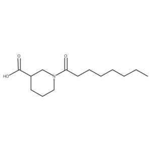 3-Piperidinecarboxylic acid, 1-(1-oxooctyl)-, (3S)- Structure