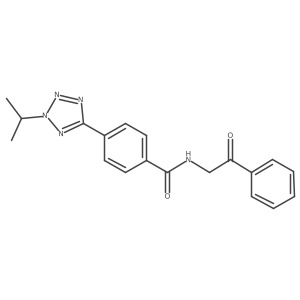 N-(2-oxo-2-phenylethyl)-4-[2-(propan-2-yl)-2H-tetrazol-5-yl]benzamide结构式