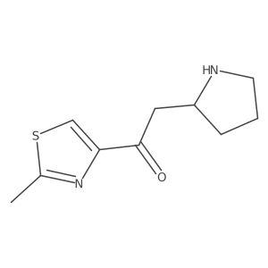 1-(2-Methyl-1,3-thiazol-4-yl)-2-(pyrrolidin-2-yl)ethan-1-one Structure