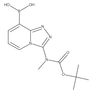 (3-((Tert-butoxycarbonyl)(methyl)amino)-[1,2,4]triazolo[4,3-a]pyridin-8-yl)boronic acid Structure