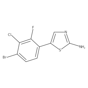 5-(4-Bromo-3-chloro-2-fluorophenyl)thiazol-2-amine结构式