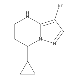 3-Bromo-7-cyclopropyl-4H,5H,6H,7H-pyrazolo[1,5-a]pyrimidine结构式