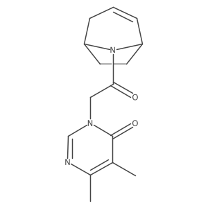 3-(2-((1R,5S)-8-azabicyclo[3.2.1]oct-2-en-8-yl)-2-oxoethyl)-5,6-dimethylpyrimidin-4(3H)-one结构式