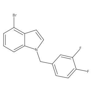 4-Bromo-1-(3,4-difluorobenzyl)-1H-indole结构式