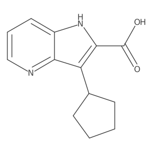 3-Cyclopentyl-1H-pyrrolo[3,2-b]pyridine-2-carboxylic acid结构式