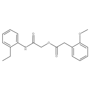 [(2-Ethylphenyl)carbamoyl]methyl 2-(2-methoxyphenyl)acetate Structure