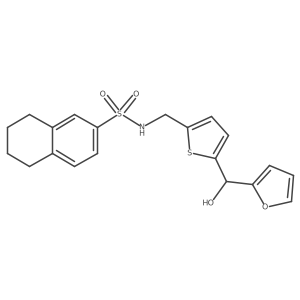 N-((5-(furan-2-yl(hydroxy)methyl)thiophen-2-yl)methyl)-5,6,7,8-tetrahydronaphthalene-2-sulfonamide结构式