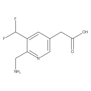 2-(Aminomethyl)-3-(difluoromethyl)pyridine-5-acetic acid Structure