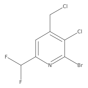 2-bromo-3-chloro-4-(chloromethyl)-6-(difluoromethyl)pyridine结构式