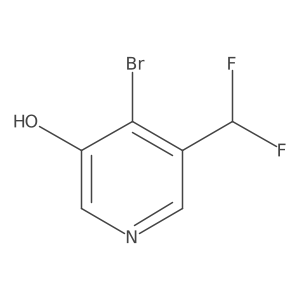 4-Bromo-3-(difluoromethyl)-5-hydroxypyridine Structure
