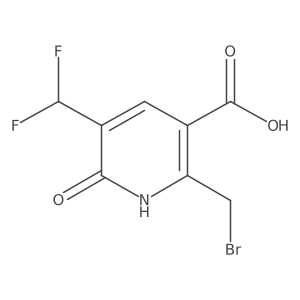 2-(Bromomethyl)-5-(difluoromethyl)-6-hydroxypyridine-3-carboxylic acid结构式