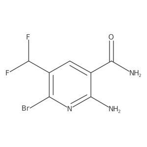 2-Amino-6-bromo-5-(difluoromethyl)nicotinamide Structure