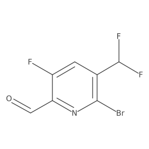 6-Bromo-5-(difluoromethyl)-3-fluoropicolinaldehyde Structure