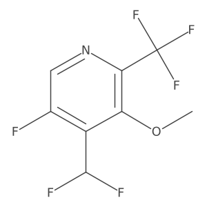 4-(Difluoromethyl)-5-fluoro-3-methoxy-2-(trifluoromethyl)pyridine结构式